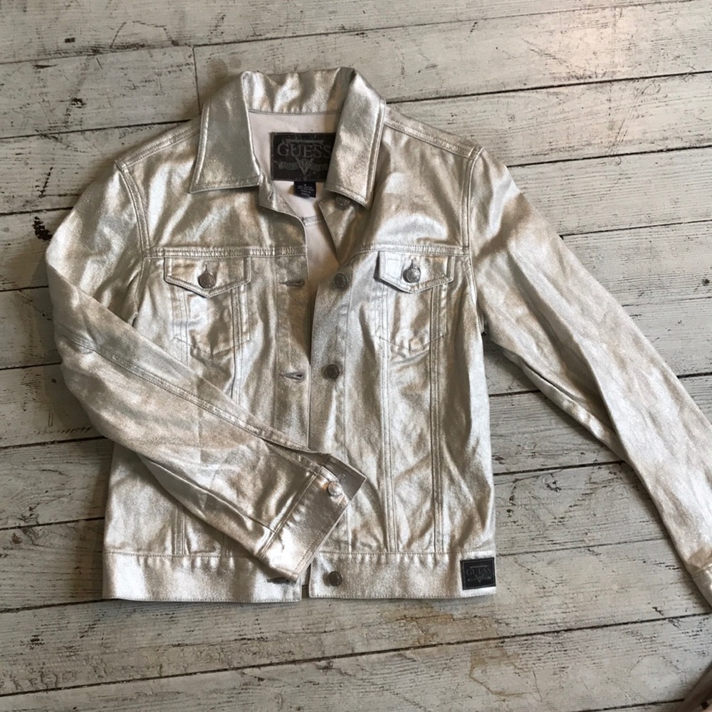 Guess Silver Jean Jacket